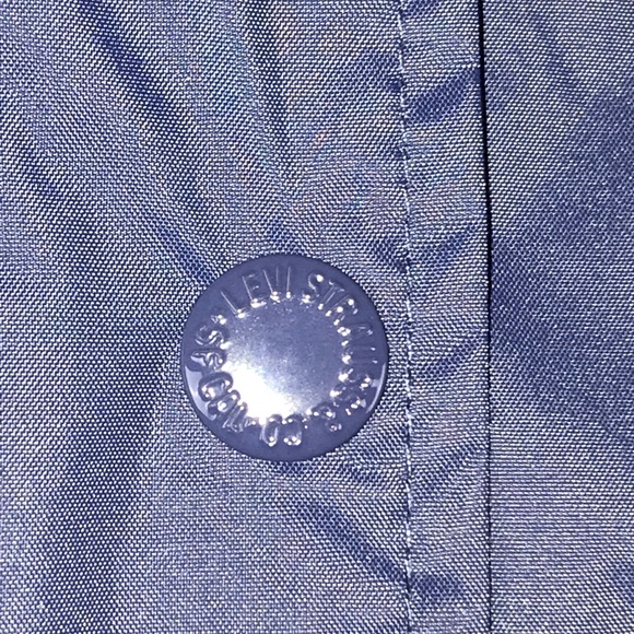 Levi's Kids Navy Blue Retro Rain Slicker Hooded Jacket Size Large LW8RN671 - Picture 3 of 12